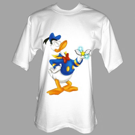 Camiseta Branca Pato Donald Estrela